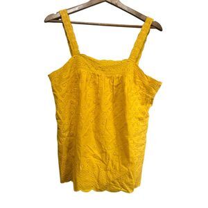 Daniel Rainn‎ Women's Eyelet Babydoll Top Honey Size small